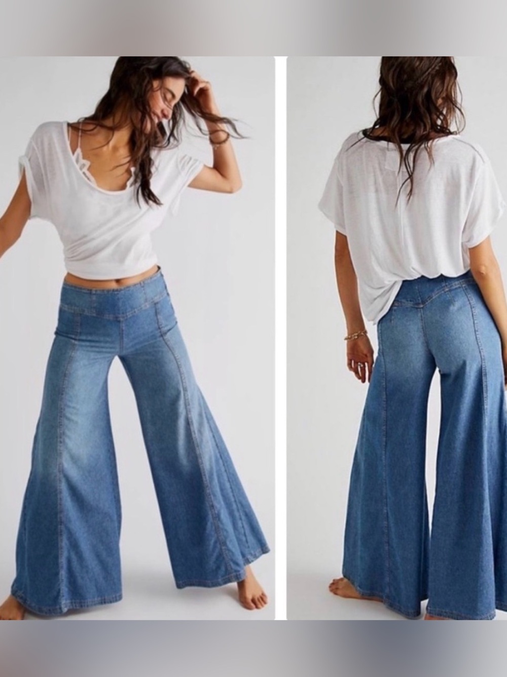 FREE PEOPLE /We the Free Juniper Wide Leg Jeans - Picture 3 of 16